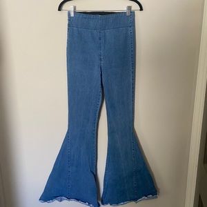 Super flare high rise jeans